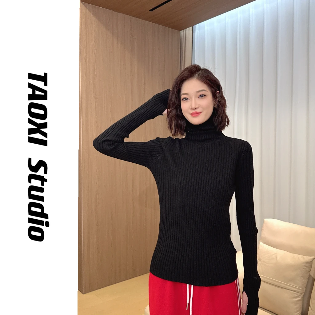 [SIRAN]2025冬季新款极简风氛围感高领显瘦百搭毛衣