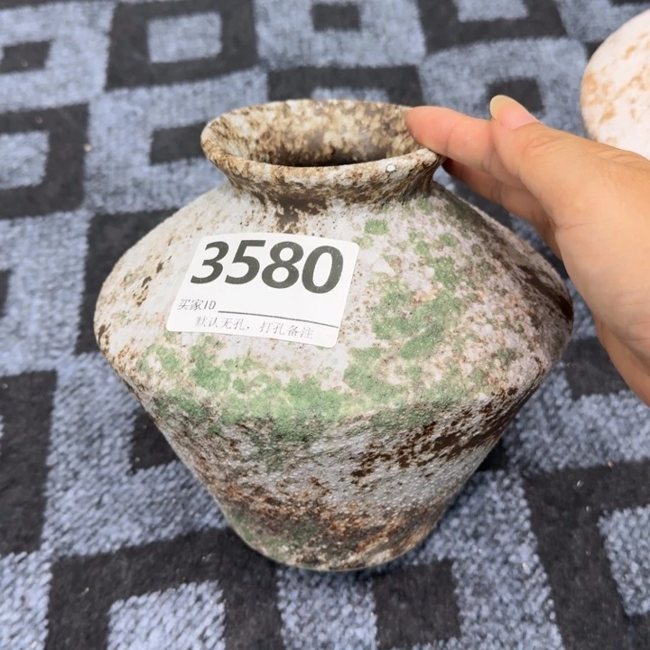 瓷片景德镇高温花器编码3580高17口6默认无孔