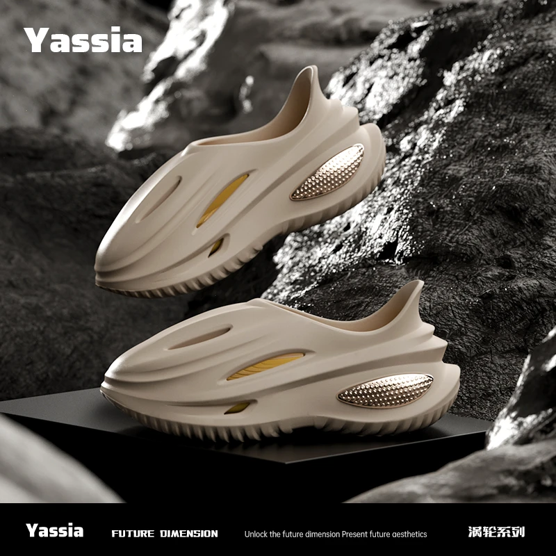 洞洞男2025新款夏季厚底透气凉鞋防滑防臭开车溯溪登山鞋