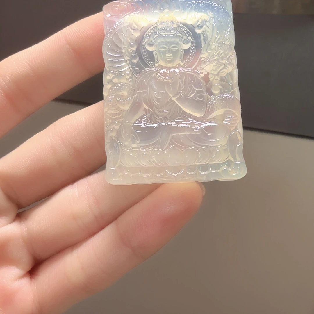 岫玉未镶嵌玉龙观音