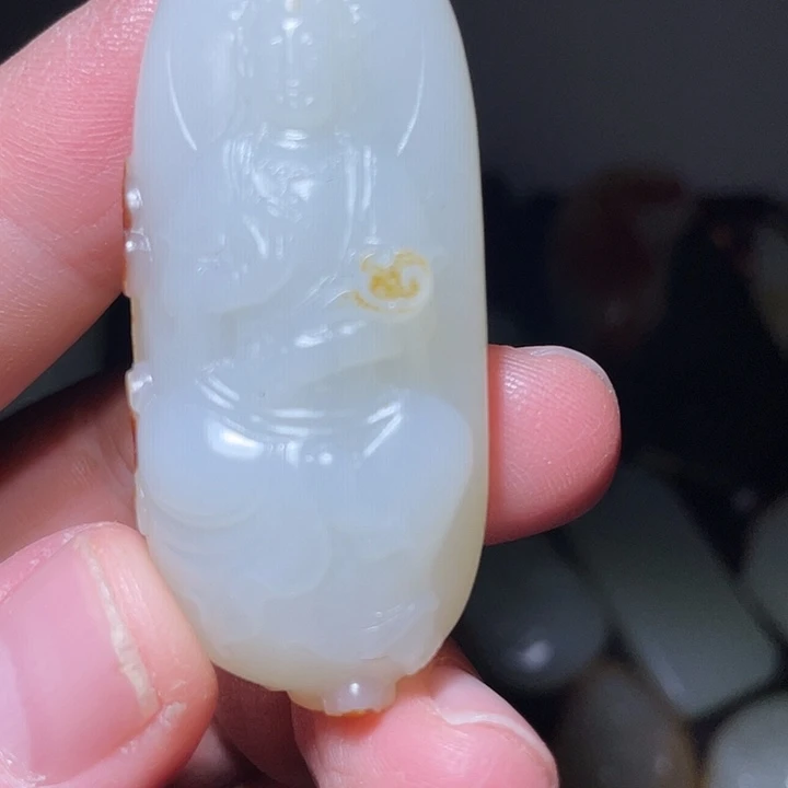 ***和田玉（白玉）未镶嵌车挂