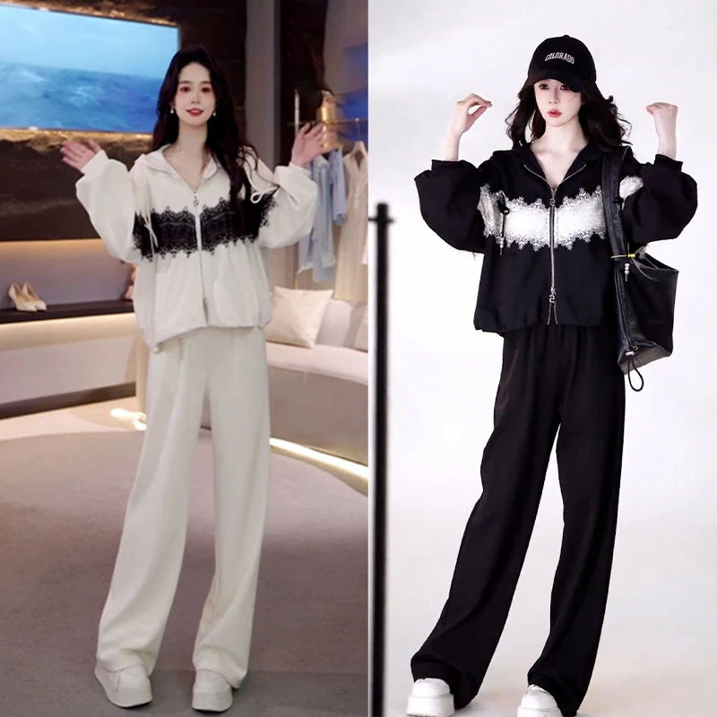 减龄时尚休闲套装春秋季2025新款韩版气质百搭卫衣卫裤显瘦两件套