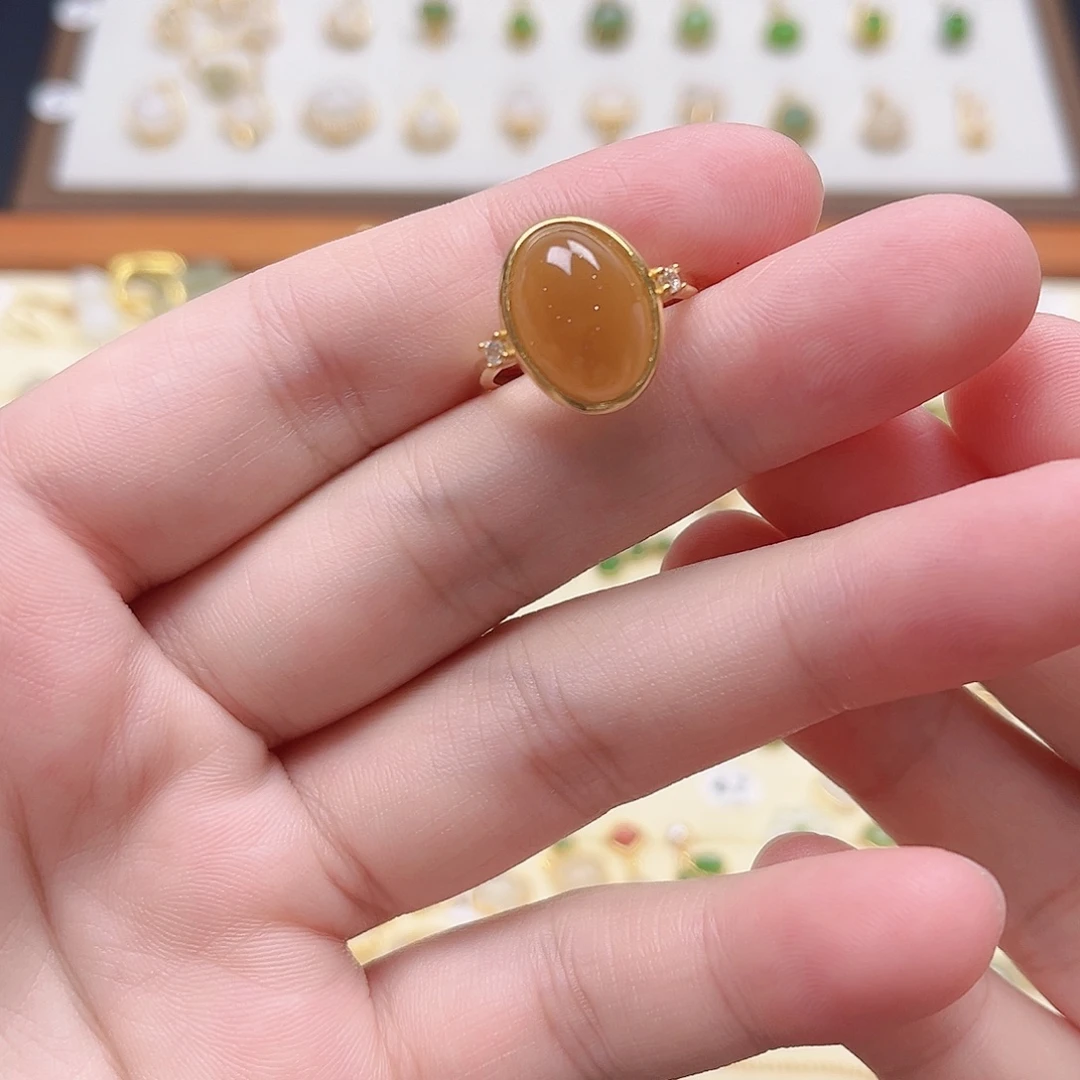琳***楠银S925镶嵌戒指和田玉