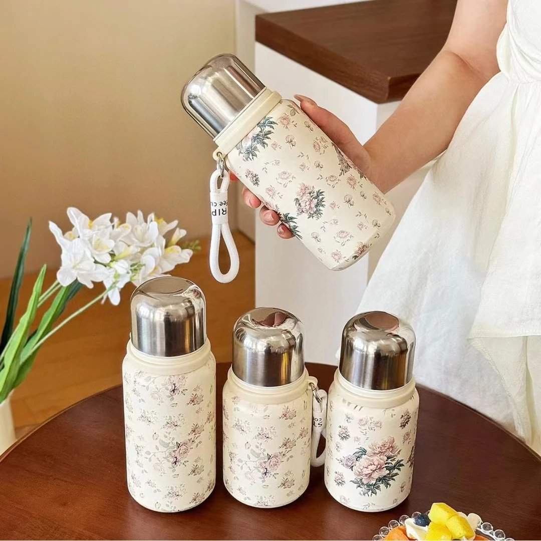 316不锈钢保温杯女生水杯高颜值轻奢国风便携大容量杯子户外茶杯