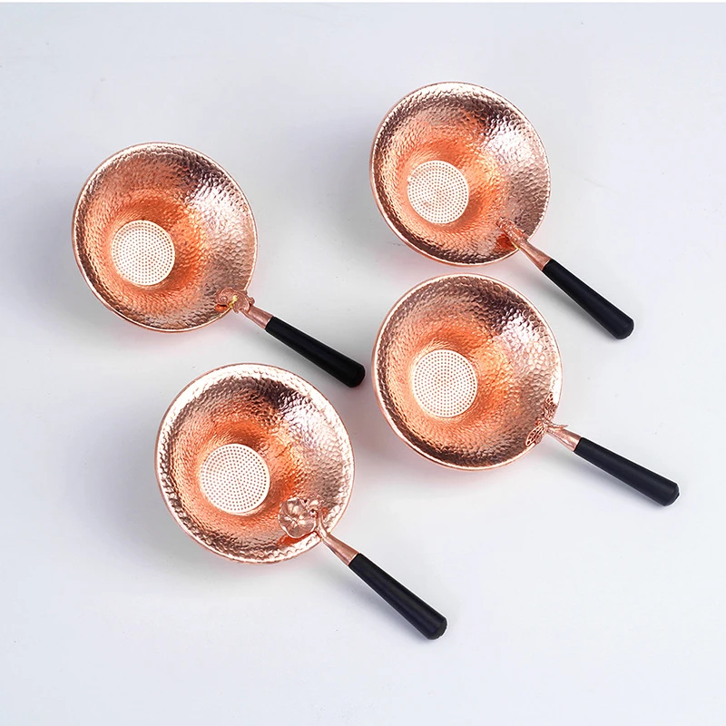 多款纯紫铜茶漏茶叶过滤网茶托创意茶具配件家用煮茶茶具配件