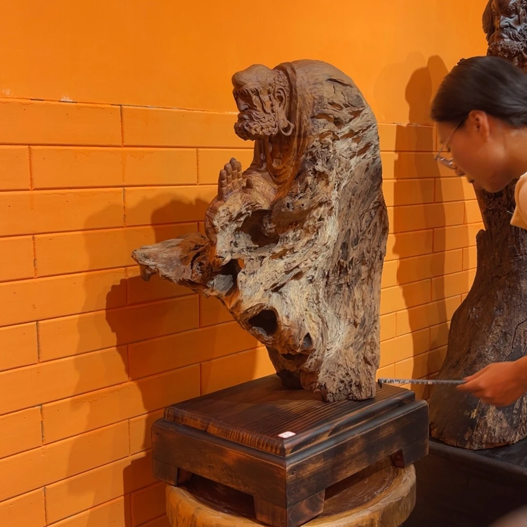 木香樟木风化老料悟道达摩