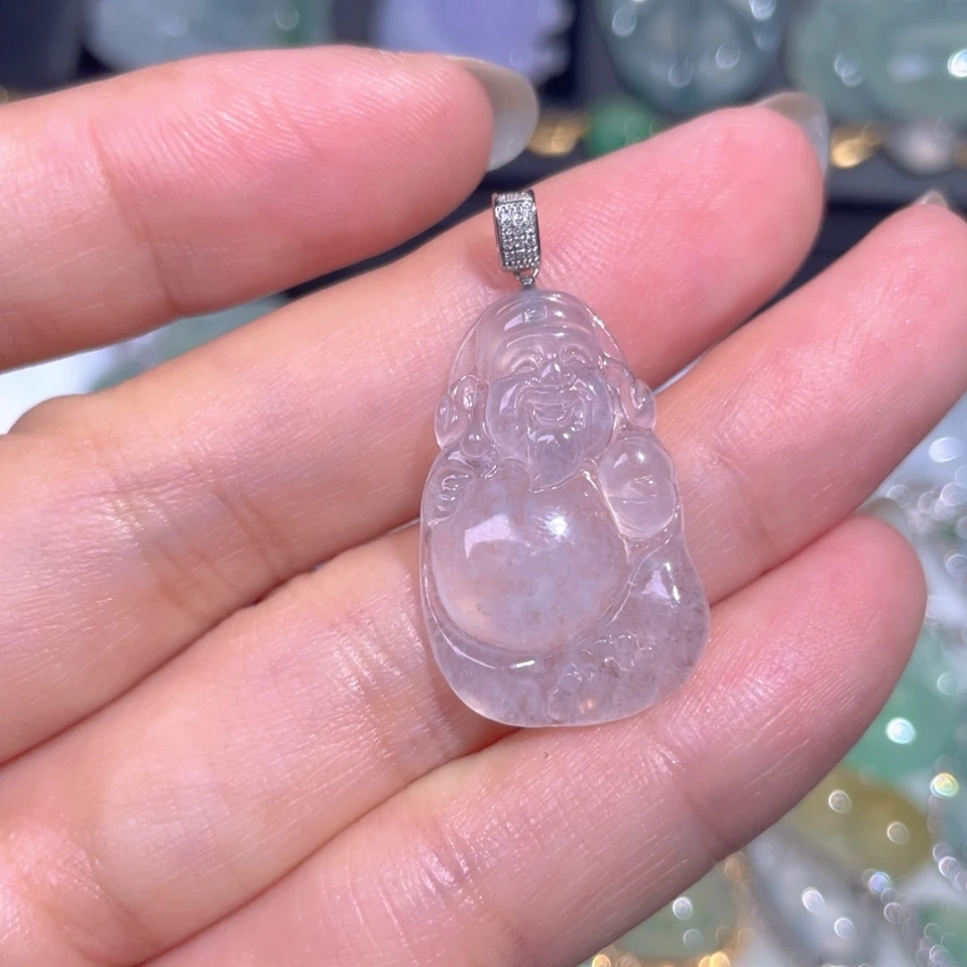 颈饰18K金镶嵌翡翠翡翠