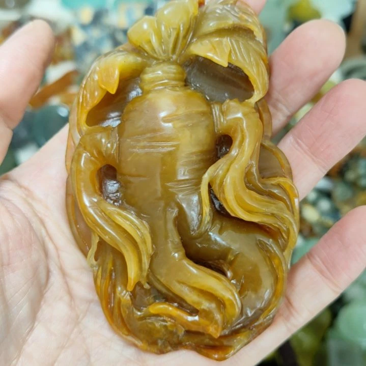岫玉未镶嵌手把件款式