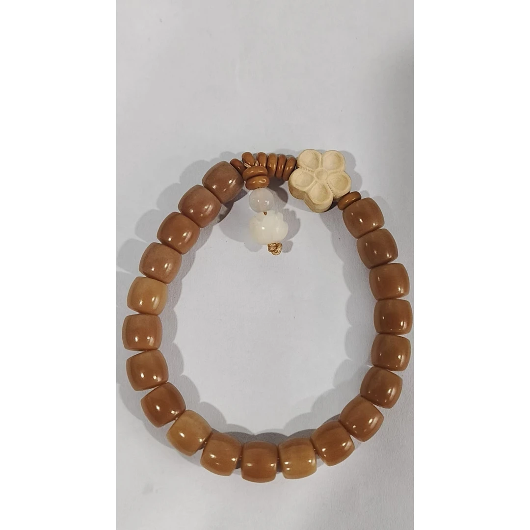 焦糖直切菩提桃木梅花1408