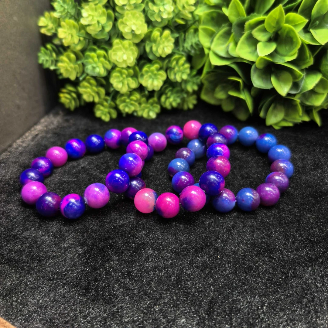 S6830【福嘟嘟珠宝】深海紫灵芝玛瑙紫手串-多样性发货只发一件