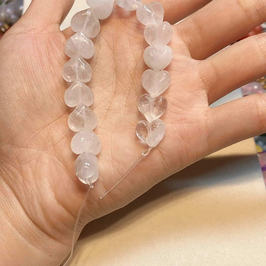 玛瑙/玉髓散珠天然白水晶屁桃