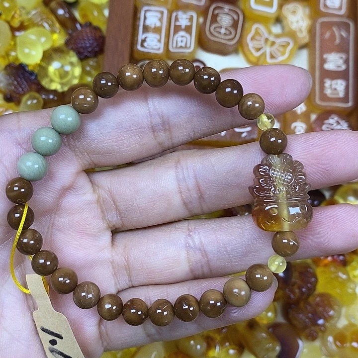 吊坠橄榄核福利向日葵手串