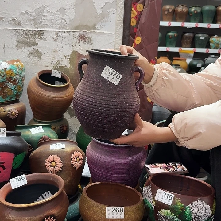 紫色双耳370高度24口径14