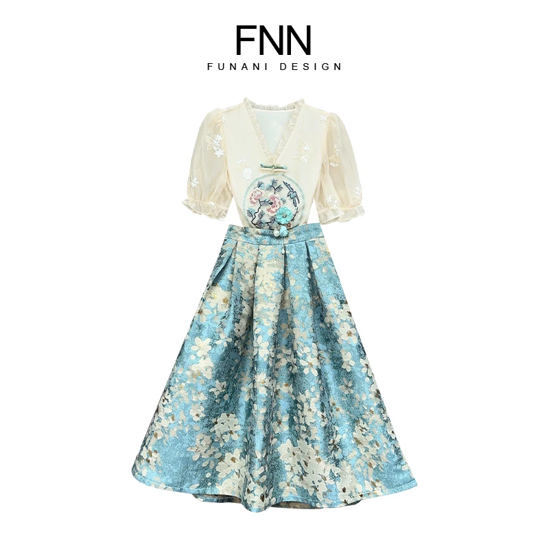 【芙娜妮轻奢】新中式设计感气质复古百搭时尚休闲女装F2411441