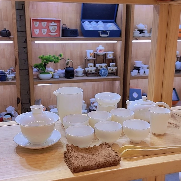 纯白羊脂玉套装套装