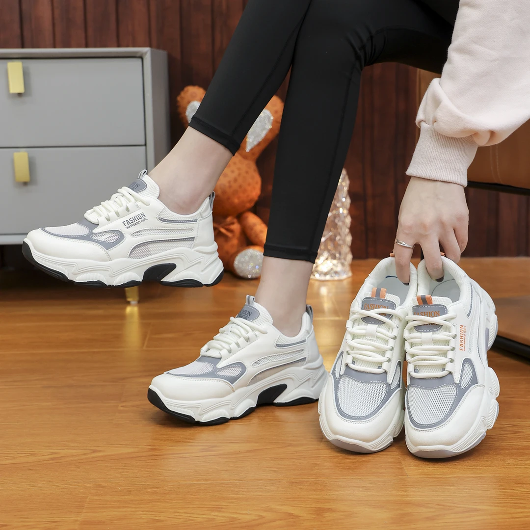 筱秀春季新款时尚休闲爆款运动鞋轻便百搭女鞋厚底老爹鞋