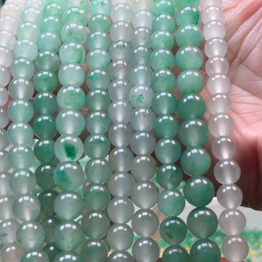 石英质玉合金颈饰68颗卡7.5-9