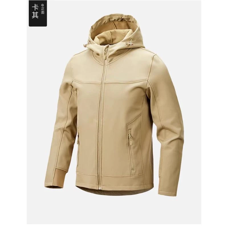 哥哥家户外冲锋衣男女防风防水宽松连帽软壳外套情侣秋冬登山117