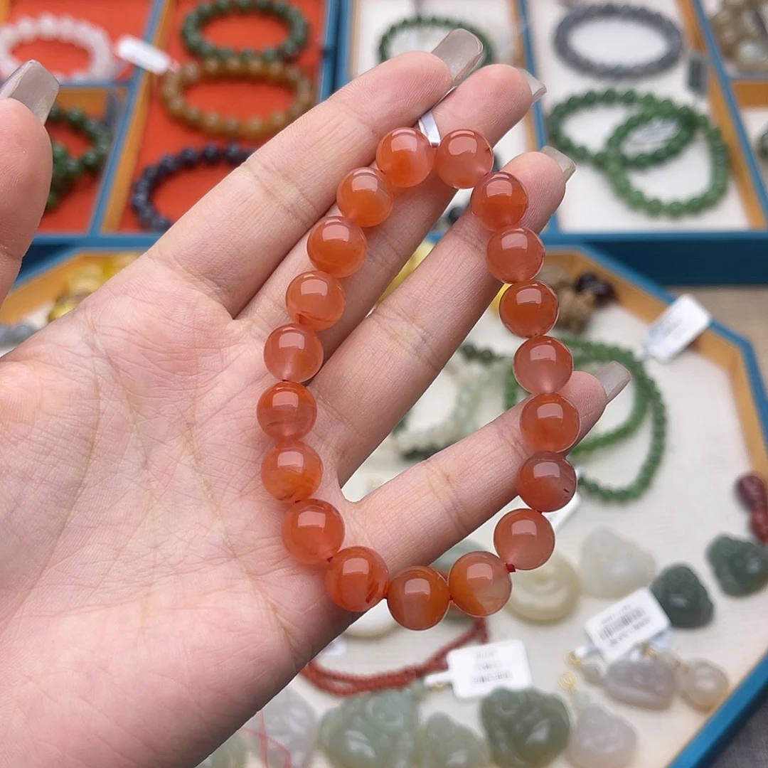 南红玛瑙未镶嵌手链w44南红10mm