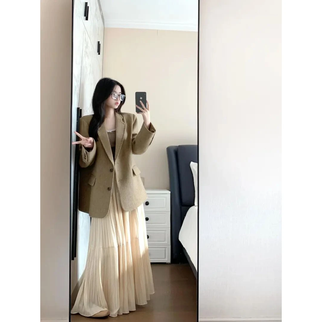 2025早春新款高级感西装外套女韩版英伦风小个子上衣百搭半身裙