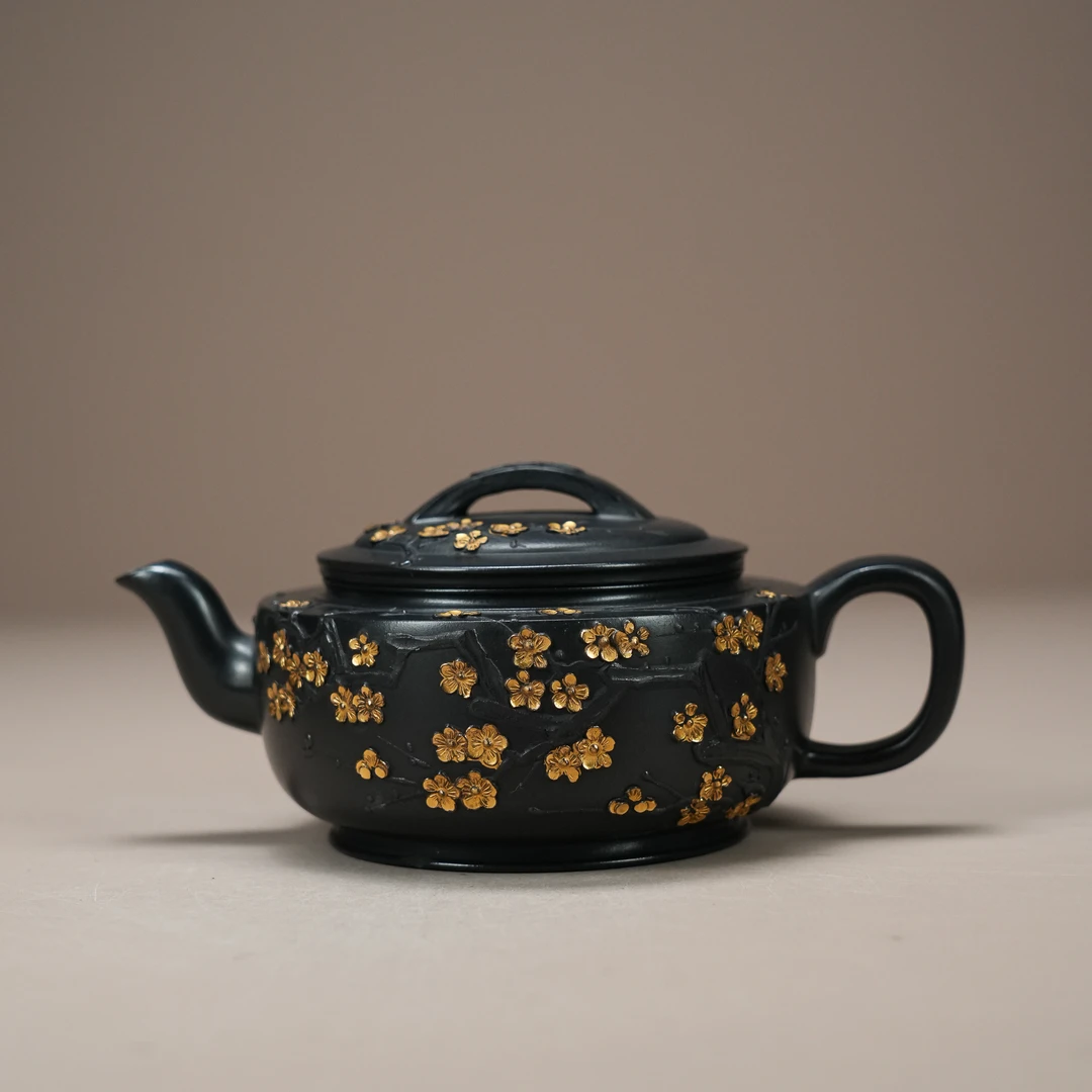 A1111402 大蕴汉瓦壶 紫砂壶 黑泥 260cc 10