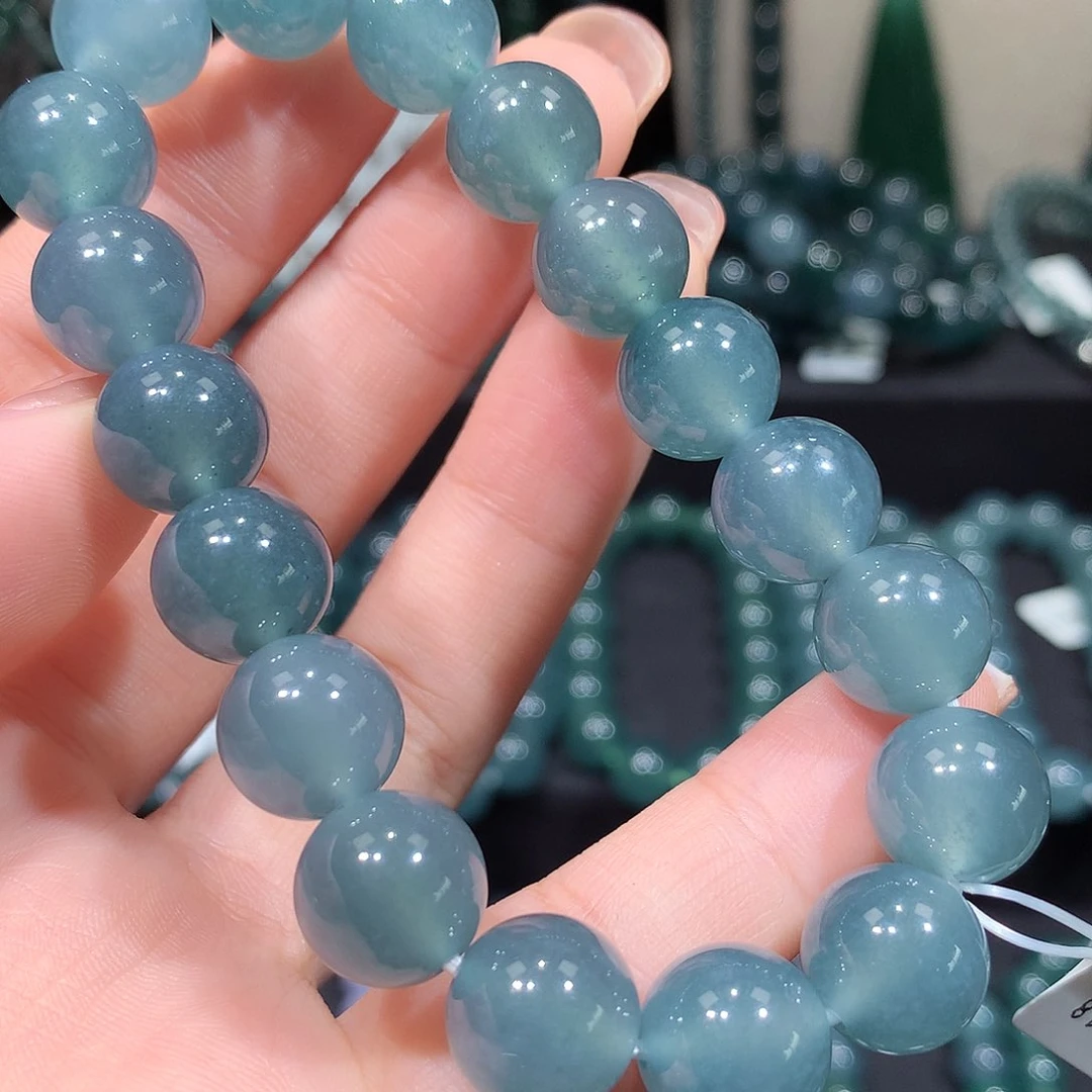 翡翠未镶嵌颈饰天然a货翡翠手串11.8