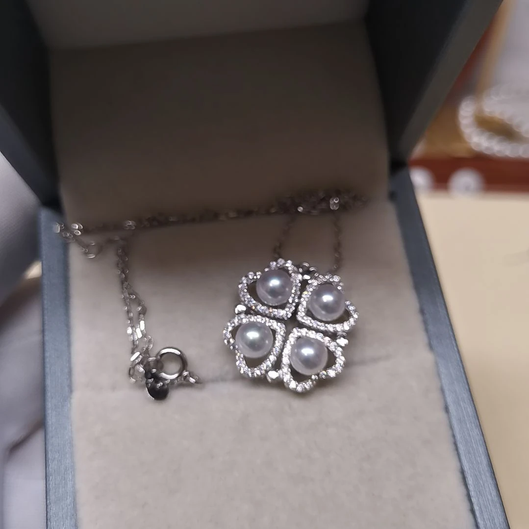 淡水珍珠颈饰银S925镶嵌景**安