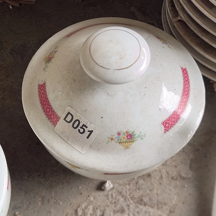 八九十年代高岭土盘碗碟有矿点D051 大号