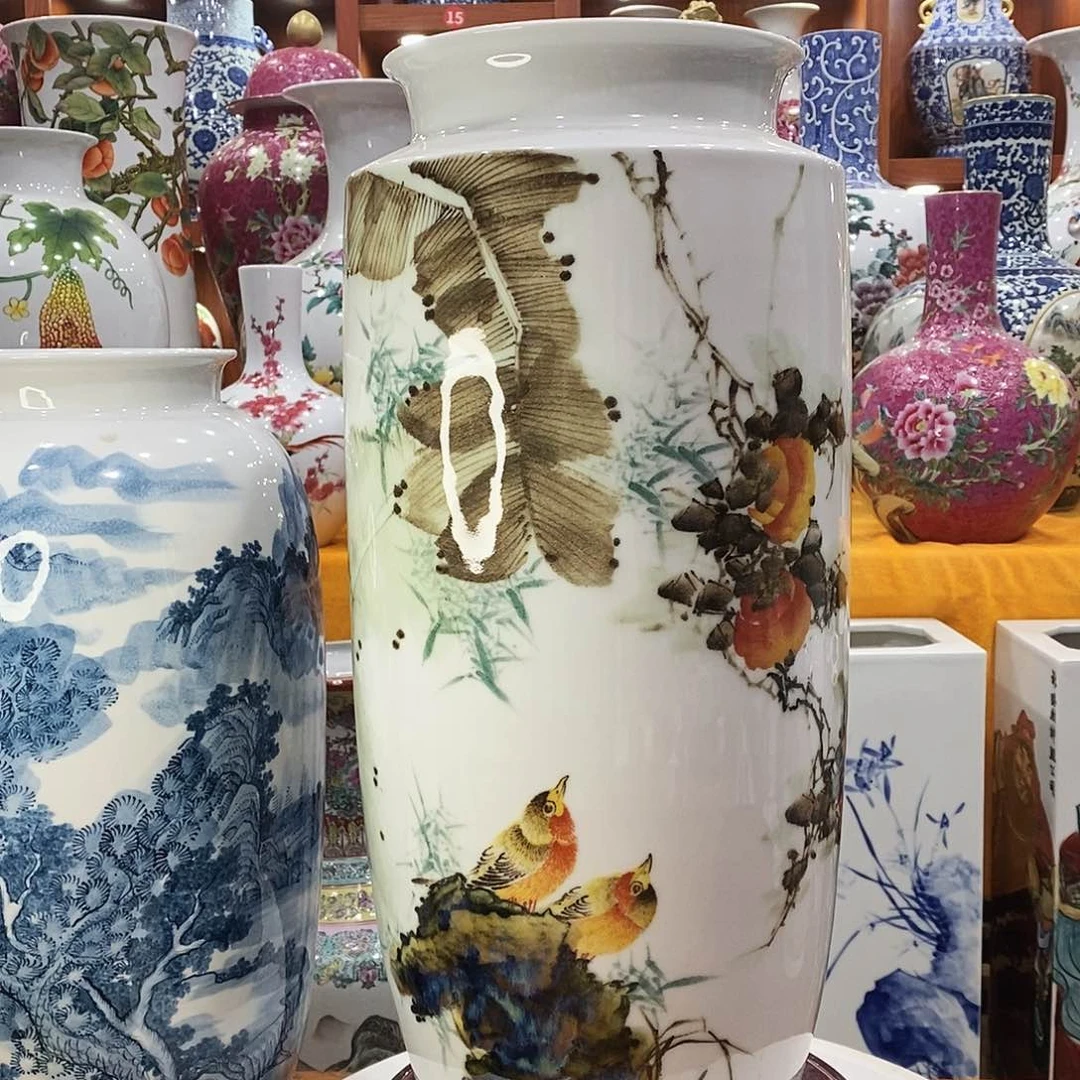 摆件用****0景德镇陶瓷冬瓜瓶