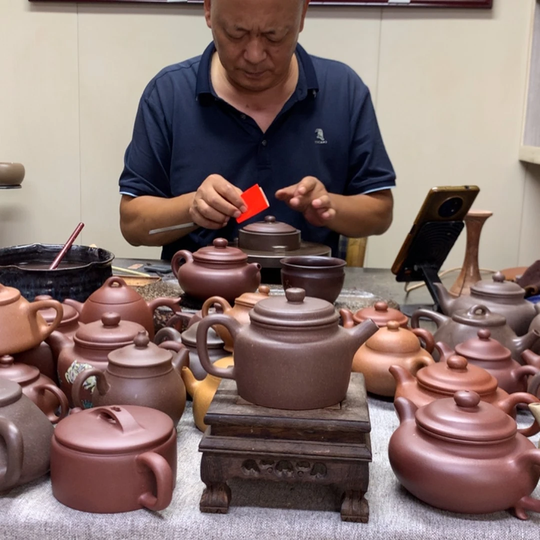 茶壶紫泥黑墩头紫泥炮嘴德钟200 C半手工制作