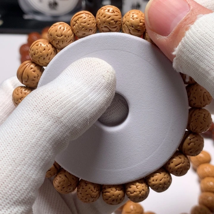 清***月手串桃核奶油皮小肌肉纹桃核手串