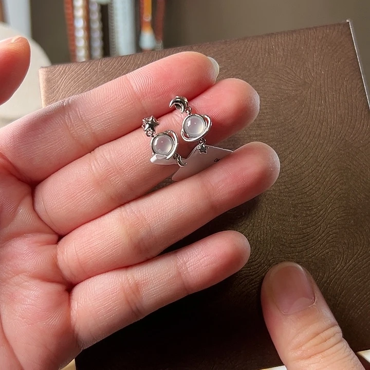 翡翠银S925镶嵌耳饰孤品218