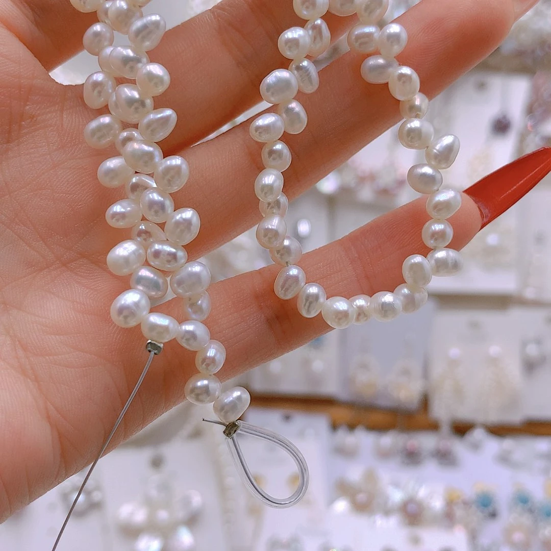 银S925镶嵌耳饰淡水珍珠一**.