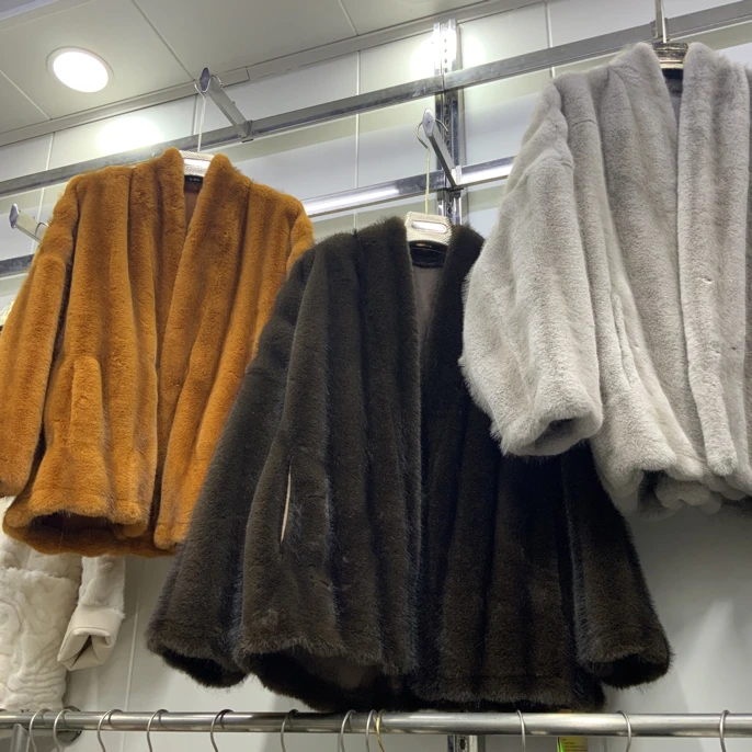 人造皮草 冬季新款时尚加厚貂皮草女外套宽松