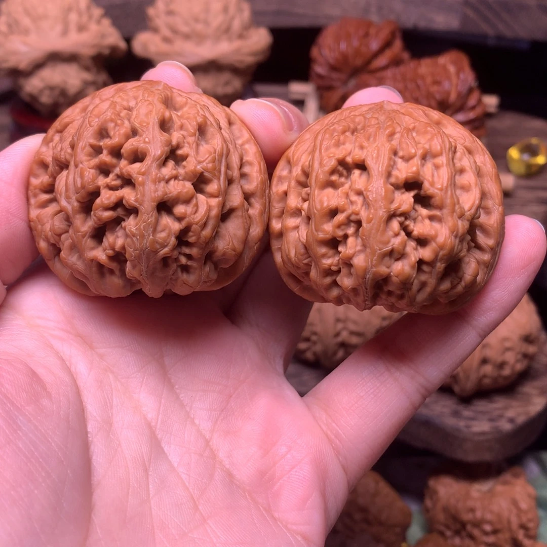 文玩核桃把件43粗筋全品