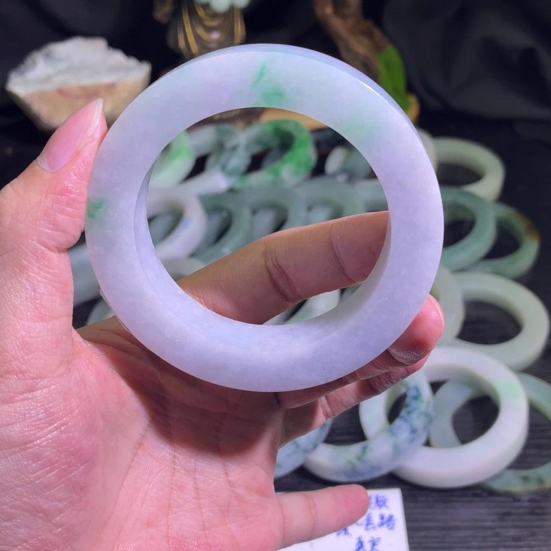 定制翡翠未镶嵌天然翡翠A货毛胚手镯定制