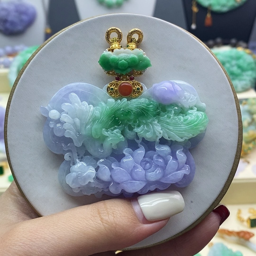 惊***浪翡翠未镶嵌吊坠(赠链)