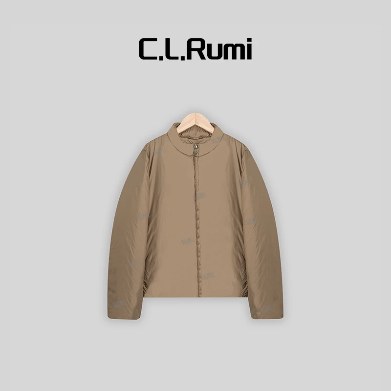 【Rumi女装】“月桂绿”轻奢百搭宽松速暖超轻棉衣上衣外套6448wt