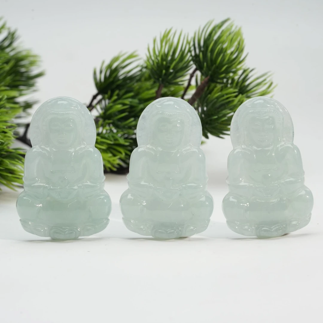 【小北好物】翡翠观音吊坠约32*49mm带绳【多样性发一件】QS27X180