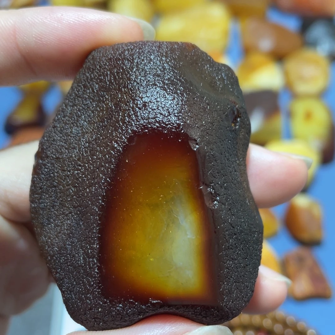 定制蜜蜡未镶嵌焦皮意境