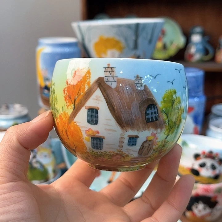 陶景德镇釉下手绘陶瓷