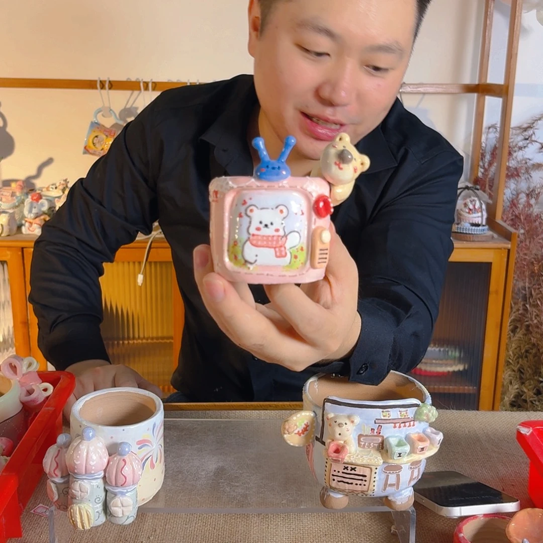 老梧家的手工多肉花盆