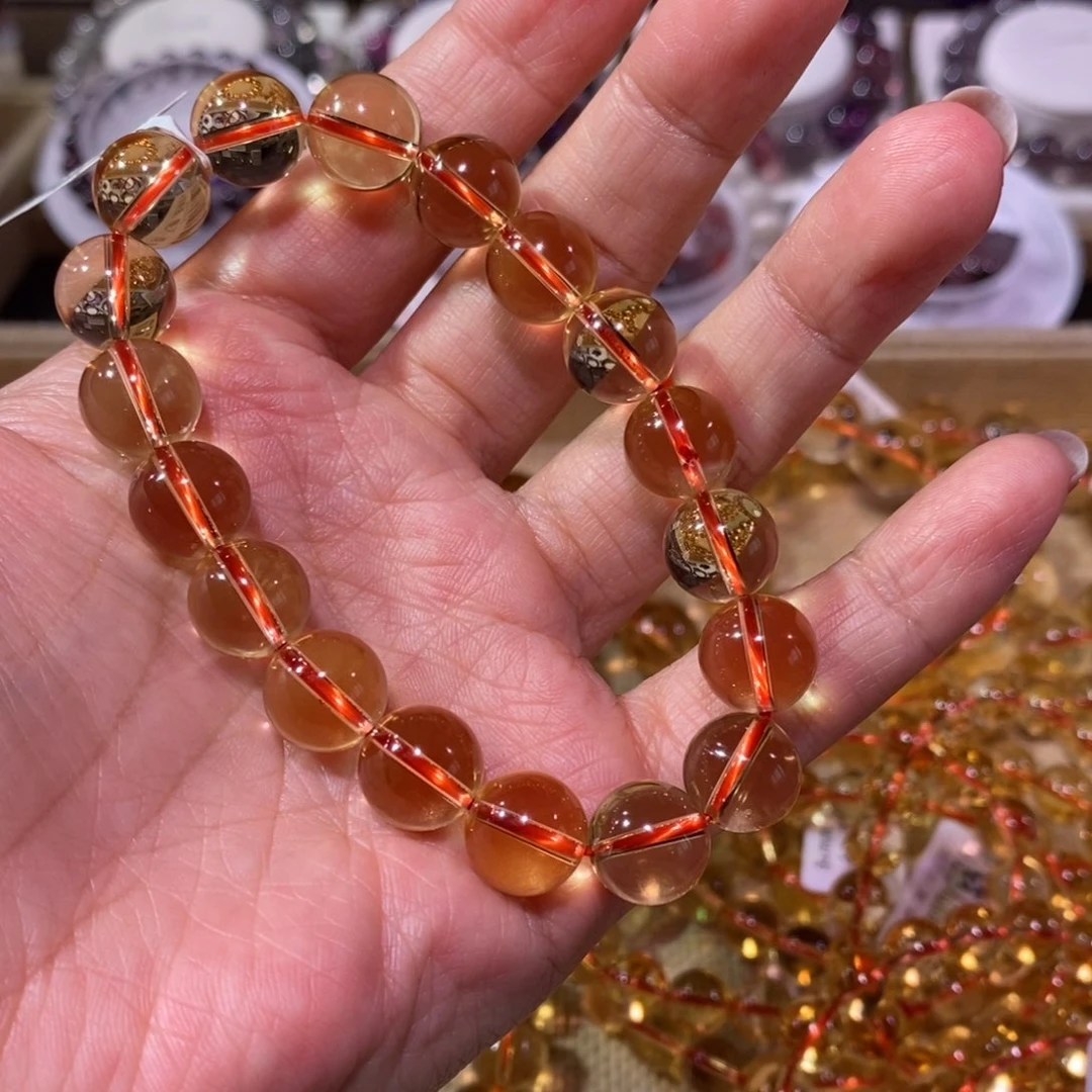 水晶手链未镶嵌唐**?黄水晶11+