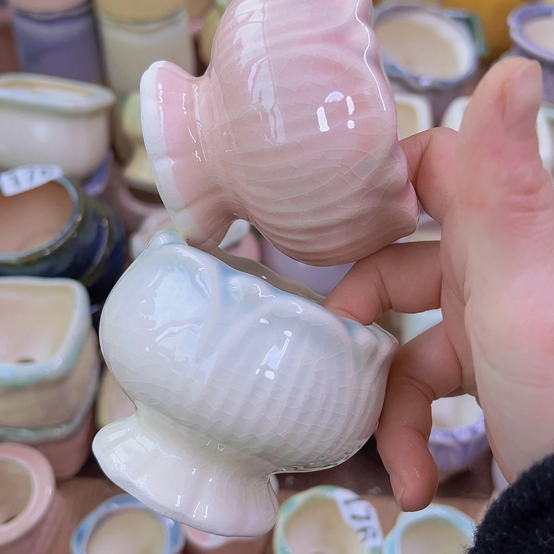 红陶陶瓷花盆满12包邮