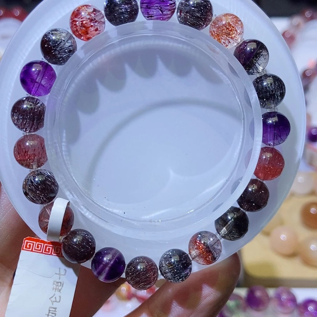 未镶嵌手链水晶黑加仑8.5