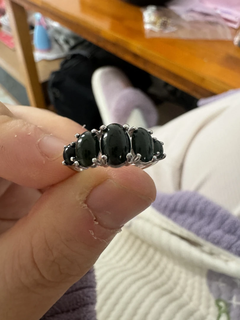 缅甸天然翡翠国标925银排戒时尚礼物个性特价商品