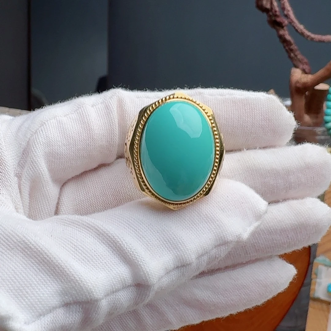 绿松石18K金镶嵌手链