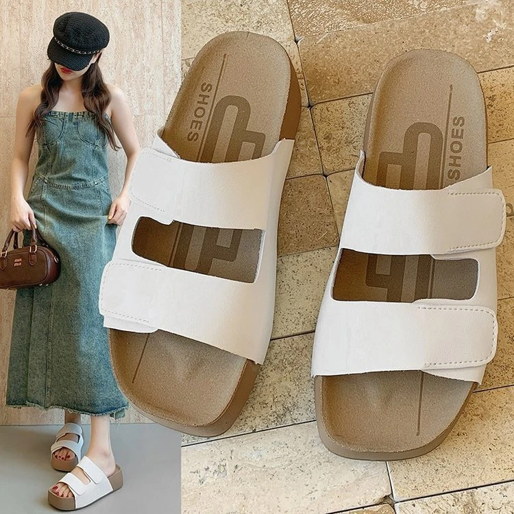 方面包厚底吐司复古舒适休闲软底夏季勃肯凉拖鞋2956