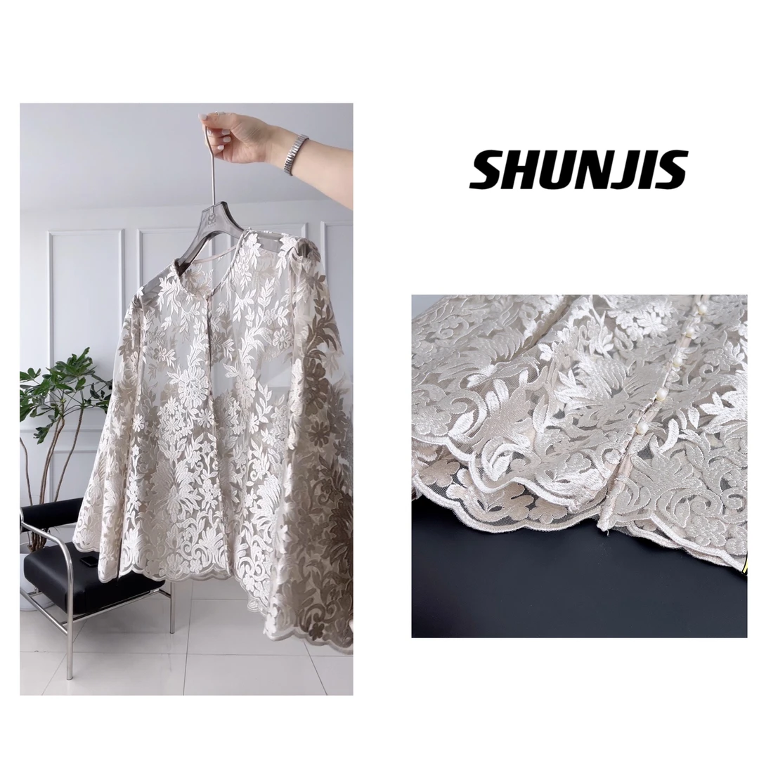 法式优雅剪花防晒衫24051756