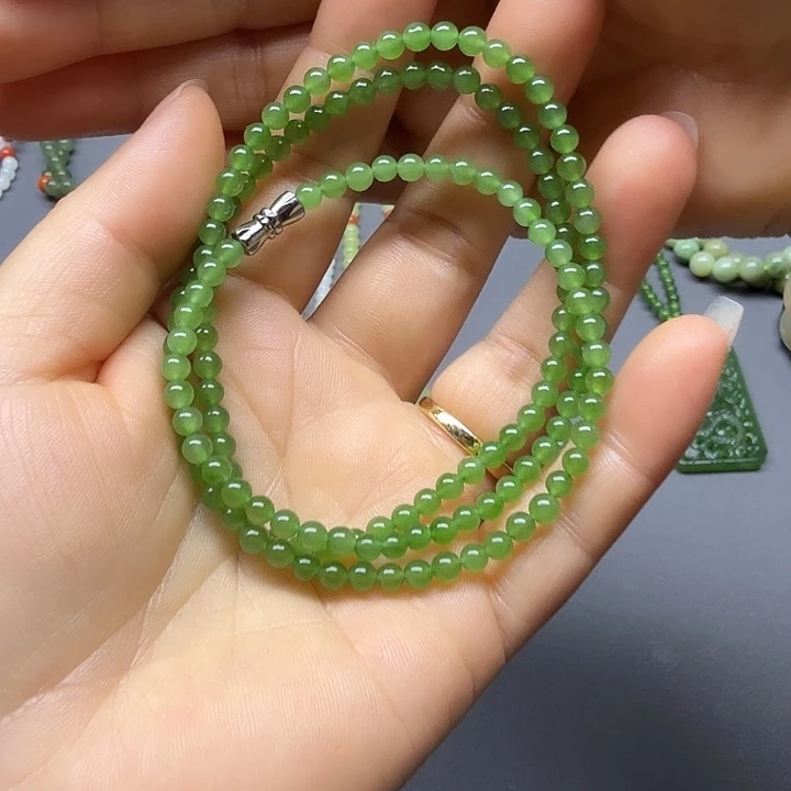 和田玉（碧玉）未镶嵌手链